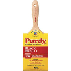 Purdy - 4" Flat Hog Wall Brush - 3-3/16" Bristle Length, 3-7/8" Wood Beavertail Handle - All Tool & Supply