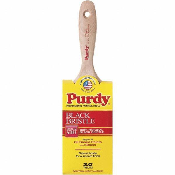 Purdy - 3" Flat Hog Wall Brush - 3-3/8" Bristle Length, 3-3/8" Wood Beavertail Handle - All Tool & Supply