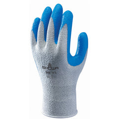 10- gauge engineered cut resistant fiber nitrile palm coating HPPE gray with blue coating textured finish ANSI CUT LEVEL 2/extra large - All Tool & Supply