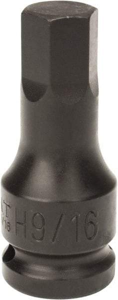 Paramount - 1/2" Drive, 9/16" Impact Hex Bit Socket - 1-7/16" Bit Length, 2-5/16" OAL - All Tool & Supply