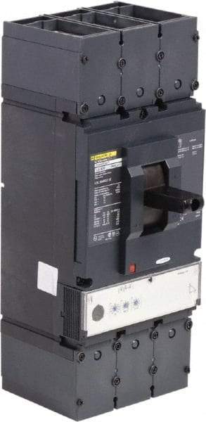 Square D - 400 Amp, 600 VAC, 3 Pole, Panel Mount Molded Case Circuit Breaker - Electronic Trip, Multiple Breaking Capacity Ratings, 2 AWG - All Tool & Supply