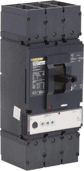 Square D - 600 Amp, 600 VAC, 3 Pole, Panel Mount Molded Case Circuit Breaker - Electronic Trip, Multiple Breaking Capacity Ratings, 2 AWG - All Tool & Supply