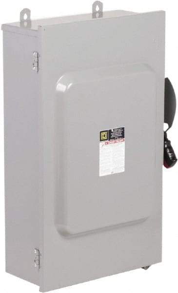 Square D - 200 Amp, 600 VAC/VDC, 3 Pole Nonfused Safety Switch - NEMA 12 & 3R, 50 hp at 600 VAC, 50 hp at 600 VDC (Single Phase), 150 hp at 600 VAC, 50 hp at 600 VDC (Triple Phase) - All Tool & Supply