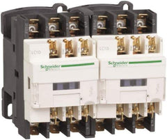 Schneider Electric - 3 Pole, 24 Coil VAC at 50/60 Hz, 12 Amp at 440 VAC, Reversible IEC Contactor - 1 Phase hp: 1 at 115 VAC, 2 at 230/240 VAC, 3 Phase hp: 10 at 575/600 VAC, 3 at 200/208 VAC, 3 at 230/240 VAC, 7.5 at 460/480 VAC - All Tool & Supply