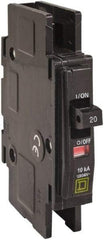 Square D - 30 Amp, 120/240 VAC, 1 Pole, DIN Rail Mounted, Flush Mount, Surface Mount Miniature Circuit Breaker - Thermal Magnetic Trip, 10 kA at 120/240 VAC Breaking Capacity, 14-2 (Aluminum), 14-2 (Copper) AWG, 74mm Deep x 103mm High x 19mm Wide - All Tool & Supply