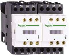 Schneider Electric - 4 Pole, 24 Coil VAC at 50/60 Hz, 20 Amp at 440 VAC, Reversible IEC Contactor - Bureau Veritas, CCC, CSA, CSA C22.2 No. 14, DNV, EN/IEC 60947-4-1, EN/IEC 60947-5-1, GL, GOST, LROS, RINA, RoHS Compliant, UL 508, UL Listed - All Tool & Supply