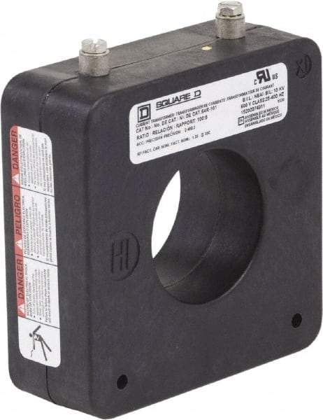 Square D - 100 Amp AC Input, 5 Amp AC Output, Panel Meter Donut Current Transformer - Screw Terminal - All Tool & Supply