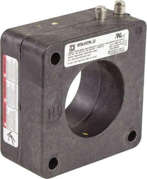 Square D - 400 Amp AC Input, 5 Amp AC Output, Panel Meter Donut Current Transformer - Screw Terminal - All Tool & Supply