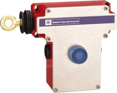 Telemecanique Sensors - 10 Amp, 2NO/2NC Configuration, Left Hand Operation, Rope Operated Limit Switch - Pushbutton Reset, Rope Pull, No Pilot Light, 300 VAC - All Tool & Supply