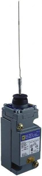 Square D - DPDT, 2NC/2NO, 600 Volt Screw Terminal, Cat Whisker Actuator, General Purpose Limit Switch - 1, 2, 4, 6, 12, 13, 6P NEMA Rating, IP67 IPR Rating - All Tool & Supply