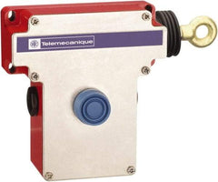 Telemecanique Sensors - 10 Amp, 2NC Configuration, Right Hand Operation, Rope Operated Limit Switch - Pushbutton Reset, Rope Pull, No Pilot Light, 300 VAC - All Tool & Supply