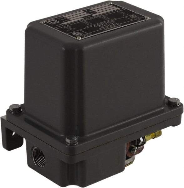 Square D - 1, 7, 9 and 3R NEMA Rated, 145 to 175 psi, Electromechanical Pressure and Level Switch - Adjustable Pressure, 575 VAC, L1-T1, L2-T2 Terminal, For Use with Square D Pumptrol - All Tool & Supply