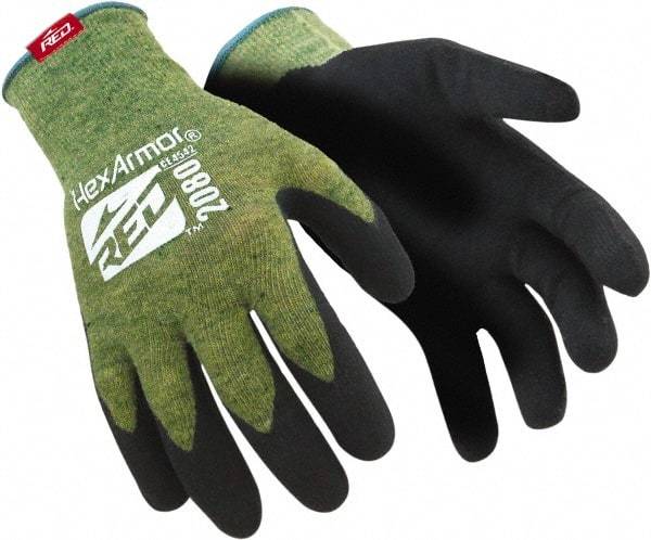 HexArmor - Size XS (6), ANSI Cut Level A6, Puncture Level 2, Kevlar Cut Resistant Gloves - 11" Long, Palm Coated, Kevlar, Black, Paired - All Tool & Supply