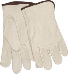 MCR Safety - Size 2XL General Protection Work Gloves - For Work & Driver, Uncoated, Slip-On Cuff, Cream, Paired - All Tool & Supply