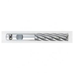 2 Dia. x 7-3/4 Overall Length 6-Flute Square End HSS-CO SE End Mill-Round Shank-Non-Center Cutting-Uncoated - All Tool & Supply