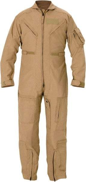 PROPPER - Size 52 Long, Tan, Zipper Front, Flame Resistant Coveralls - Nomex, Open Wrists and Ankles, 6 Pockets - All Tool & Supply