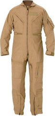 PROPPER - Size 52 Long, Tan, Zipper Front, Flame Resistant Coveralls - Nomex, Open Wrists and Ankles, 6 Pockets - All Tool & Supply