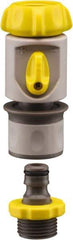 Nelson - 3/4-8 Garden Hose Coupler & Connector Set with Built-In Valve - Plastic, Female & Male Connector - All Tool & Supply