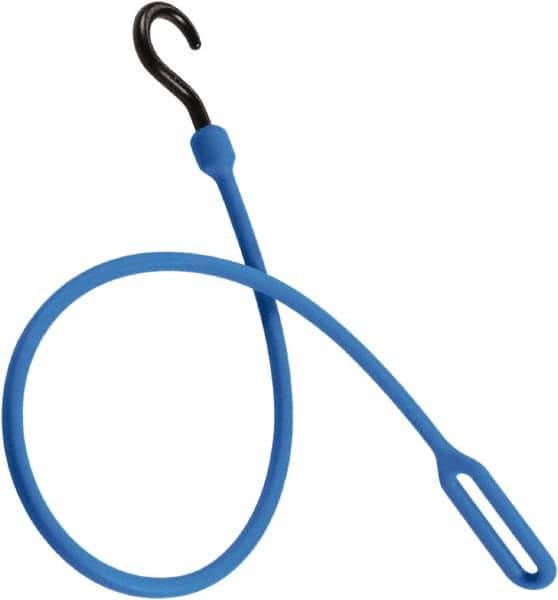 The Perfect Bungee - Loop End Bungee Cord with Molded Nylon Hook End - 30" OAL, Blue - All Tool & Supply