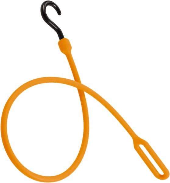 The Perfect Bungee - Loop End Bungee Cord with Molded Nylon Hook End - 30" OAL, Safety Orange - All Tool & Supply