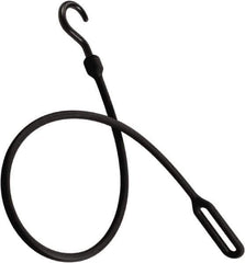 The Perfect Bungee - Loop End Bungee Cord with Molded Nylon Hook End - 30" OAL, Black - All Tool & Supply