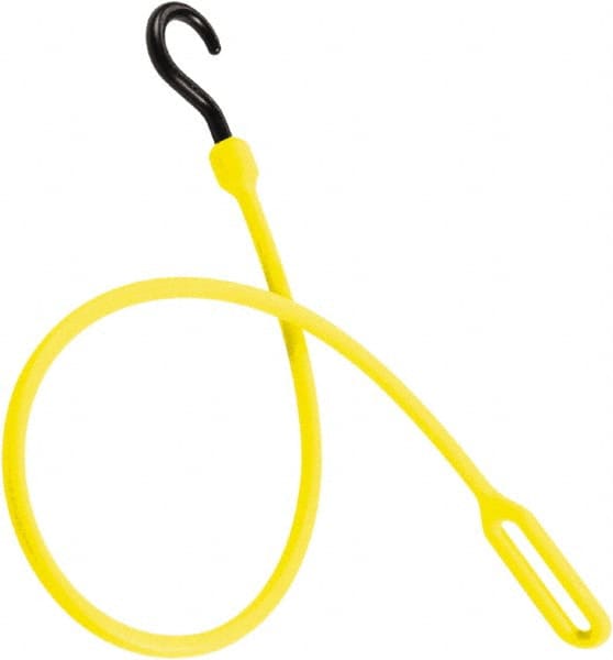 The Better Bungee - Stretch Tie Downs; Type: Loop End Bungee Cord ; End Type: Molded Nylon Hook End ; Color: Yellow ; Fractional Overall Lengths: 30 ; Diameter (Inch): 23/64 - Exact Industrial Supply