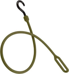 The Perfect Bungee - Loop End Bungee Cord with Molded Nylon Hook End - 30" OAL, Camo Green - All Tool & Supply