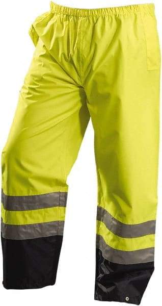 OccuNomix - Size 3XL, High Visibility Yellow, Rain Pants - 2 Pockets, Open Ankle - All Tool & Supply