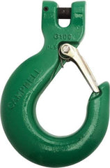 Campbell - 5/8" Chain Diam, 100 Chain Grade Clevis Hook - 22,600 Lb Capacity, 47/64" ID, 47/64" Pin Diam, 2-5/64" Hook Throat - All Tool & Supply