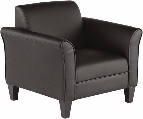 ALERA - Black Leather Guest Chair - 35" Wide x 32" High - All Tool & Supply