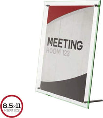 Deflect-o - 11" Wide x 8-1/2" High Sign Compatiblity, Acrylic Sign Holder - Clear, 8-1/2" Holder Height - All Tool & Supply