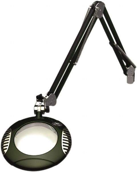 O.C. White - 43 Inch, Spring Suspension, Clamp on, LED, Racing Green, Magnifying Task Light - 8 Watt, 7.5 and 15 Volt, 2x Magnification, 6 Inch Long - All Tool & Supply