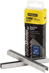 Stanley Bostitch - 0.38" Leg Length, Steel Staple Gun Staples - 80 Sheet Capacity, For Use with Stanley TR150 - All Tool & Supply