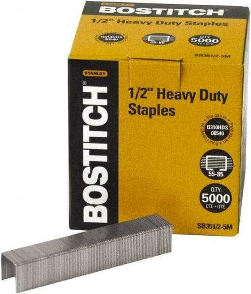 Stanley Bostitch - 1/2" Leg Length, Steel Heavy Duty Stapler Staples - 120 Sheet Capacity, For Use with Bostitchs 00540, B310HDS & 03201 & Most Heavy-Duty Staplers - All Tool & Supply