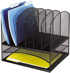 Safco - Black Combination File Sorter - Steel, Mesh - All Tool & Supply