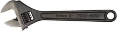 Irwin - 1-1/8" Jaw Capacity, 8" Standard Adjustable Wrench - Chrome Vanadium Steel, Black Finish - All Tool & Supply