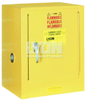 Piggyback Storage Cabinet - #5470 - 17 x 18 x 22" - 4 Gallon - w/one shelf, 1-door manual close - Yellow Only - All Tool & Supply