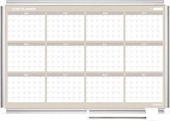 MasterVision - 36" High x 36" Wide Magnetic Dry Erase Calendar - Steel - All Tool & Supply