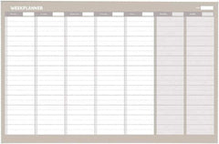 MasterVision - 24" High x 36" Wide Magnetic Dry Erase Calendar - Steel - All Tool & Supply