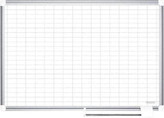 MasterVision - 48" High x 72" Wide Magnetic Dry Erase Calendar - Porcelain/Steel - All Tool & Supply