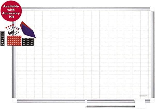 MasterVision - 48" High x 72" Wide Magnetic Dry Erase Calendar - Steel - All Tool & Supply