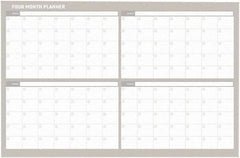 MasterVision - 24" High x 36" Wide Magnetic Dry Erase Calendar - Steel - All Tool & Supply