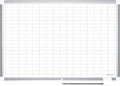 MasterVision - 36" High x 24" Wide Magnetic Dry Erase Calendar - Steel - All Tool & Supply