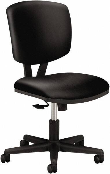 Hon - 40" High Task Chair - 25" Wide x 25-3/4" Deep, Leather Seat, Black - All Tool & Supply