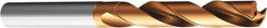 Sandvik Coromant - 9mm 144° Spiral Flute Solid Carbide Screw Machine Drill Bit - Multilayer TiAlN Finish, Right Hand Cut, 1.811" Flute Length, 3.5039" OAL, Split Point, Straight Shank, Through Coolant - All Tool & Supply