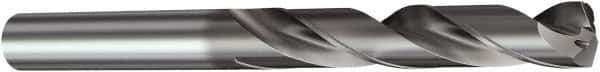 Sandvik Coromant - 11mm 140° Spiral Flute Solid Carbide Screw Machine Drill Bit - TiAlN Finish, Right Hand Cut, 2.1654" Flute Length, 4.0158" OAL, Split Point, Straight Shank, Through Coolant - All Tool & Supply