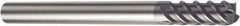 Sandvik Coromant - 6mm, 15mm LOC, 6mm Shank Diam, 100mm OAL, 4 Flute, Solid Carbide Square End Mill - Single End, TiAlN Finish, Helical Flute, 50° Helix, Right Hand Cut, Right Hand Flute, Series CoroMill Plura - All Tool & Supply