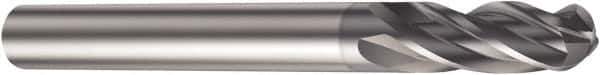 Sandvik Coromant - 5/16" Diam, 5/8" LOC, 4 Flute Solid Carbide Ball End Mill - TiAlN Finish, Single End, 3-1/2" OAL, 3/8" Shank Diam, Ball Flute - All Tool & Supply