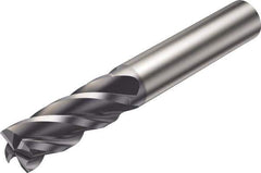 Sandvik Coromant - 5mm, 4 Flute, Solid Carbide, Corner Radius End Mill - 57mm OAL, 38° Helix, Right Hand Flute, 11mm LOC, Right Hand Cut - All Tool & Supply