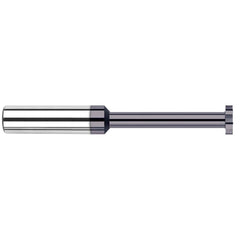 Harvey Tool - 1/4" Cut Diam, 1/16" Cut Width, 1/4" Shank, Straight-Tooth Woodruff Keyseat Cutter - Exact Industrial Supply